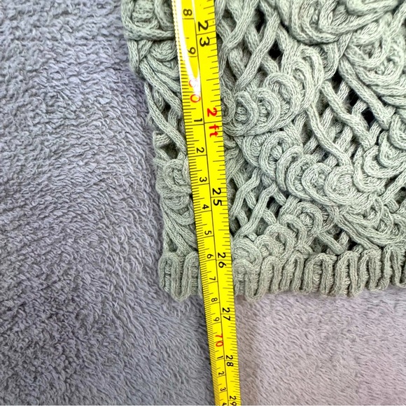 House of Harlow 1960 Sage Crochet Crop Top Cardigan 100% Cotton - Picture 7 of 15